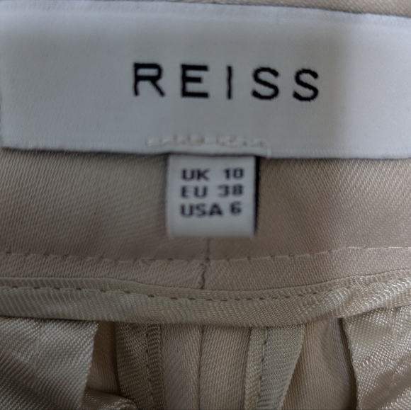 Reiss Farah Split Hem Trousers In Neutral Size 6 - Picture 5 of 7